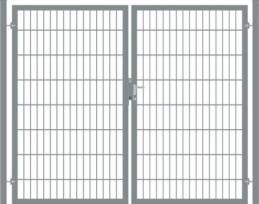 Gartentor Premium (schwer) zweiflügelig - Feuerverzinkt