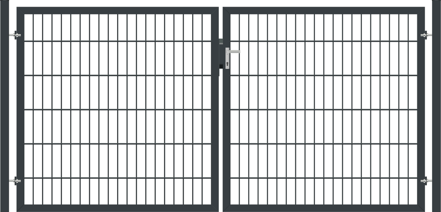 Gartentor Premium (schwer) zweiflügelig - Anthrazit
