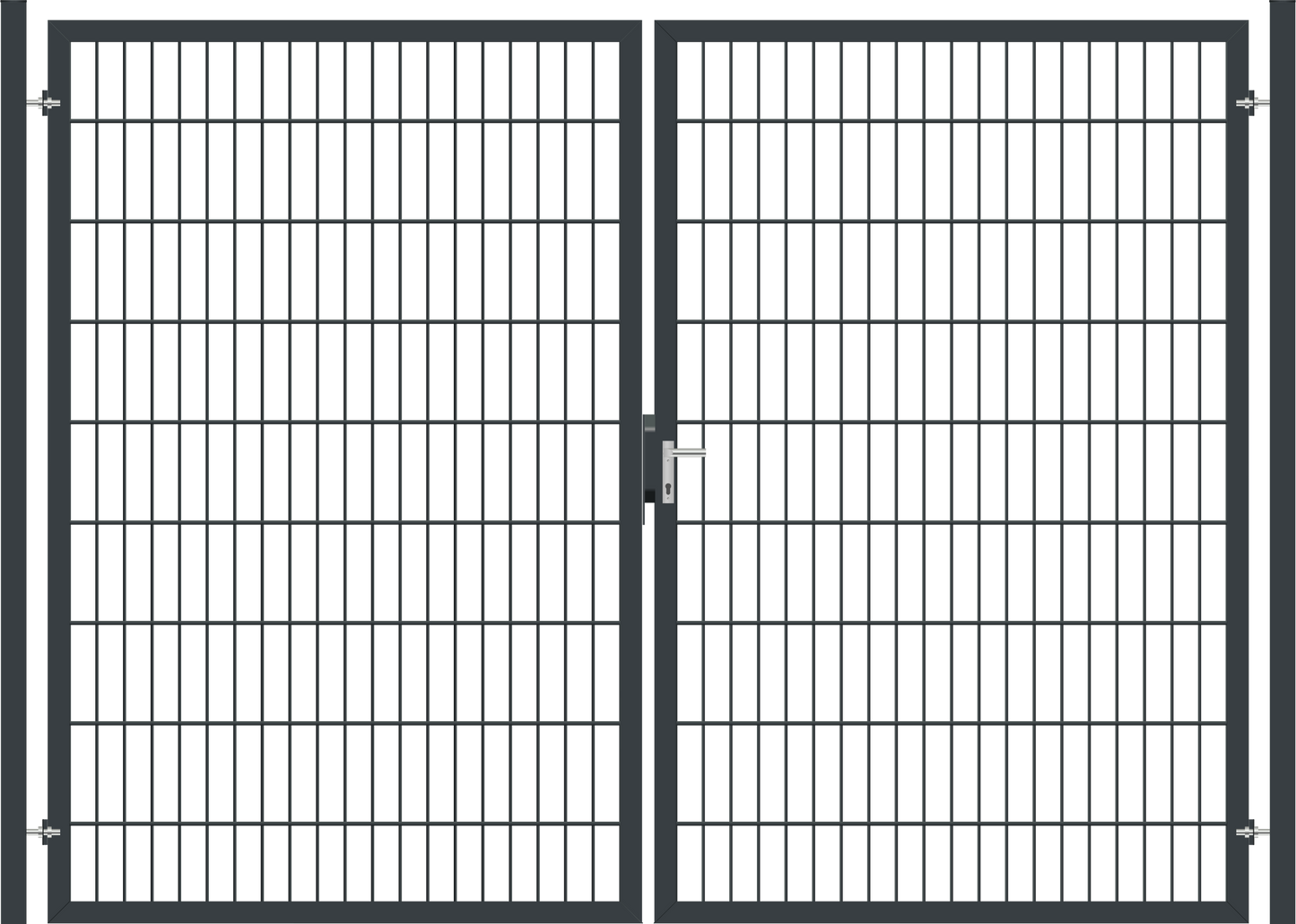 Gartentor Premium (schwer) zweiflügelig - Anthrazit