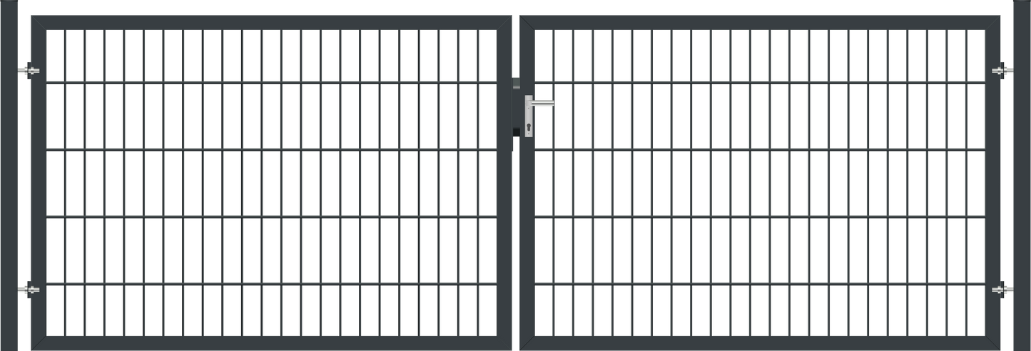 Gartentor Premium (schwer) zweiflügelig - Anthrazit