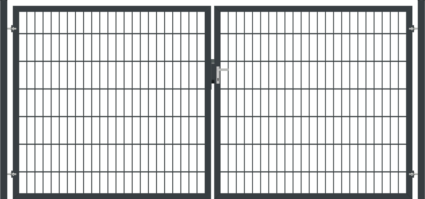 Gartentor Premium (schwer) zweiflügelig - Anthrazit