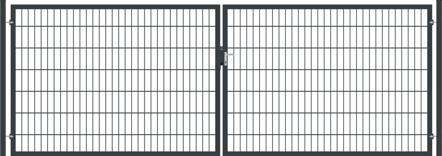 Gartentor Premium (schwer) zweiflügelig - Anthrazit