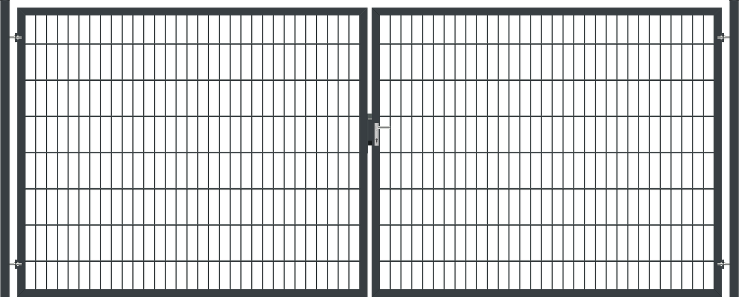 Gartentor Premium (schwer) zweiflügelig - Anthrazit