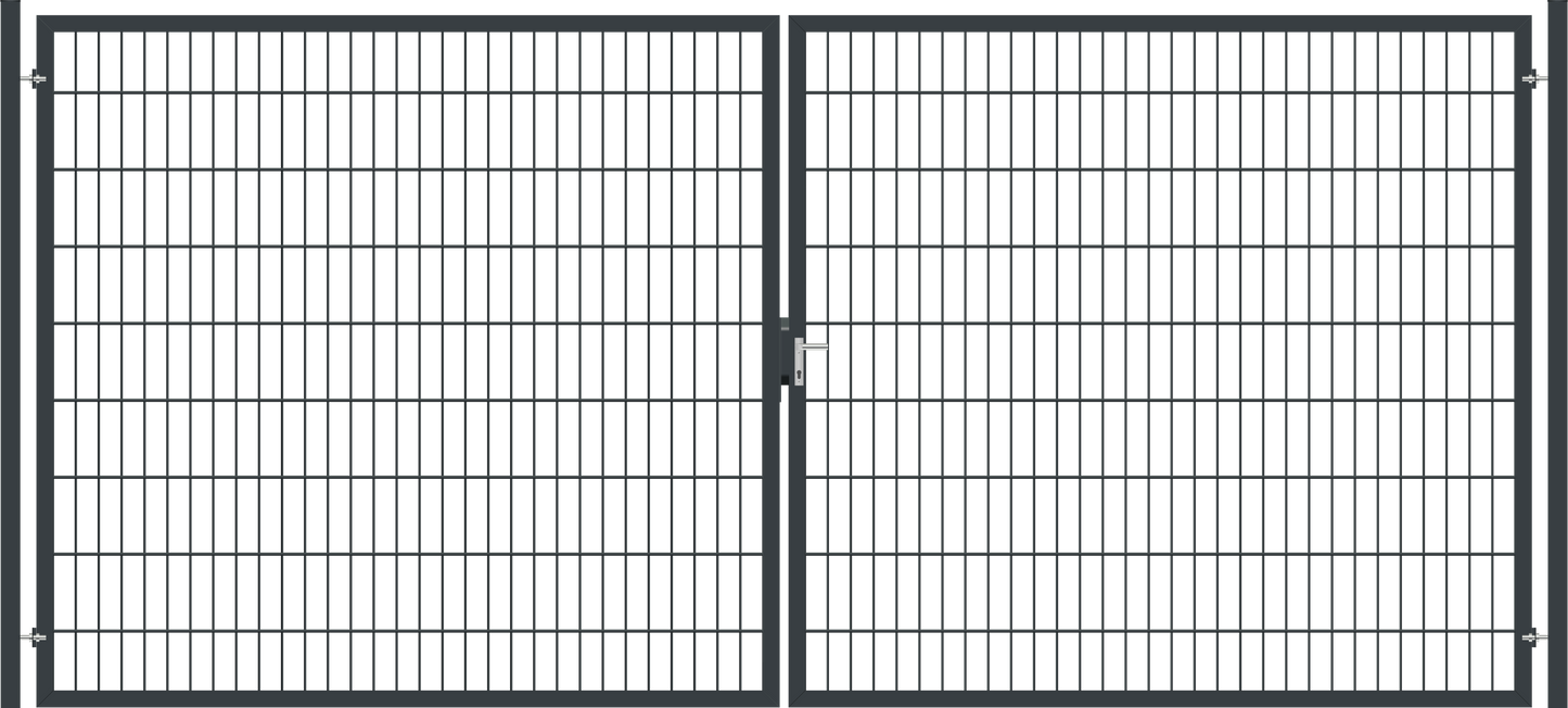 Gartentor Premium (schwer) zweiflügelig - Anthrazit