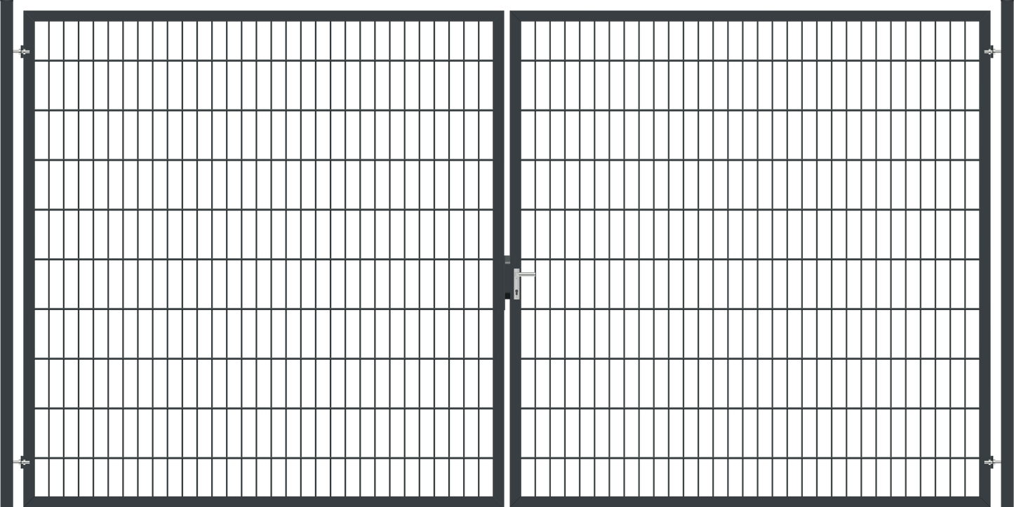 Gartentor Premium (schwer) zweiflügelig - Anthrazit