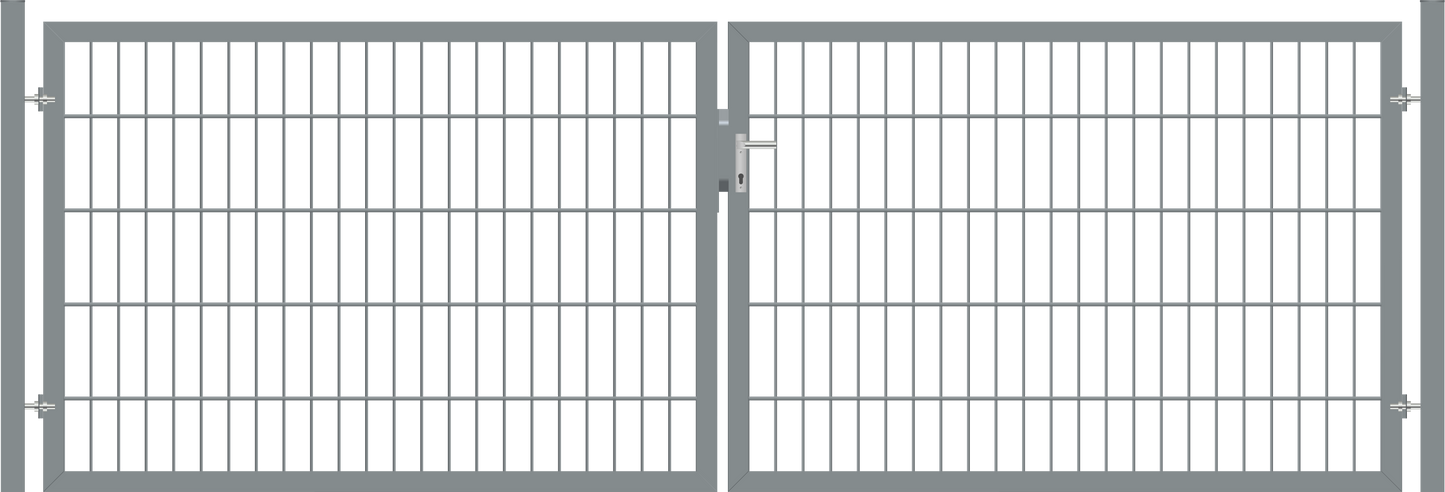 Gartentor Premium (schwer) zweiflügelig - Feuerverzinkt