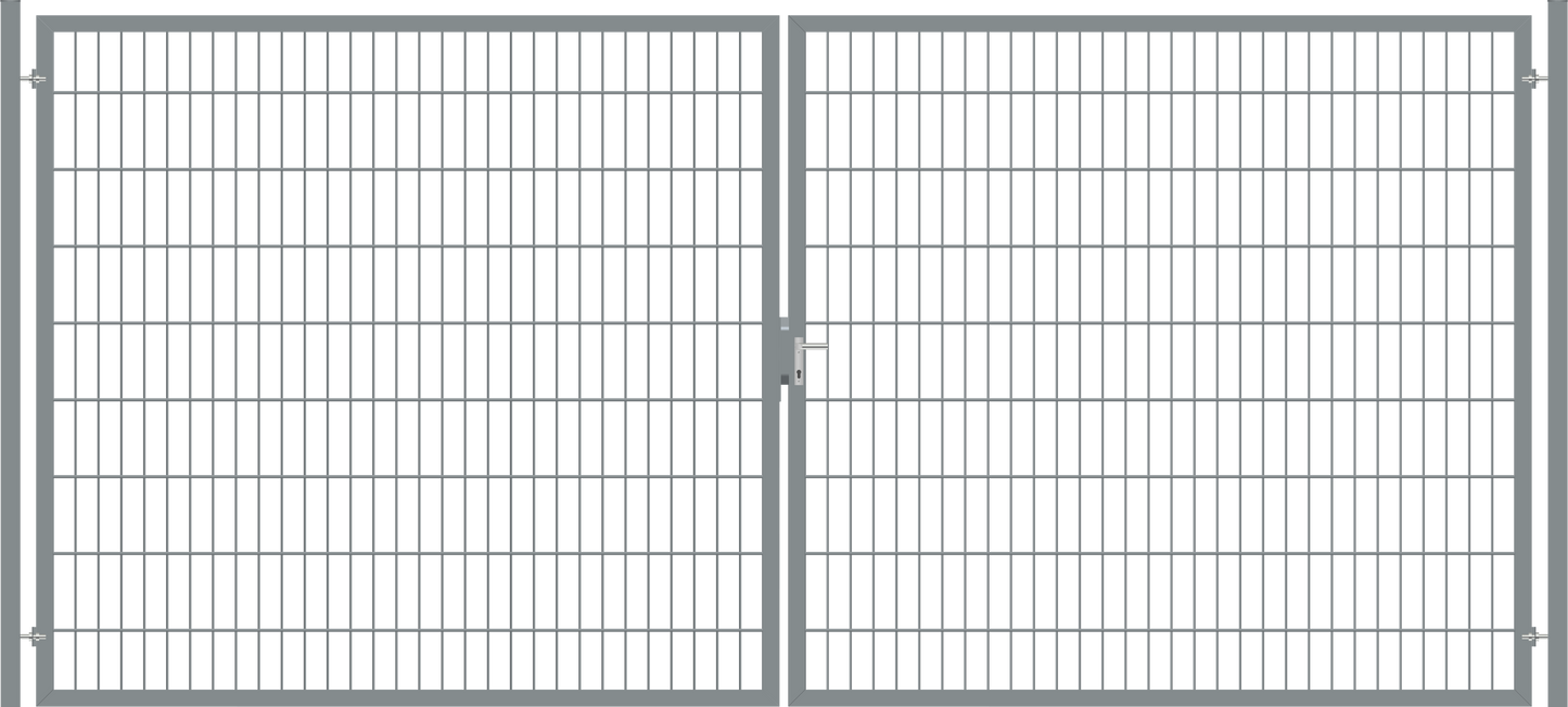 Gartentor Premium (schwer) zweiflügelig - Feuerverzinkt