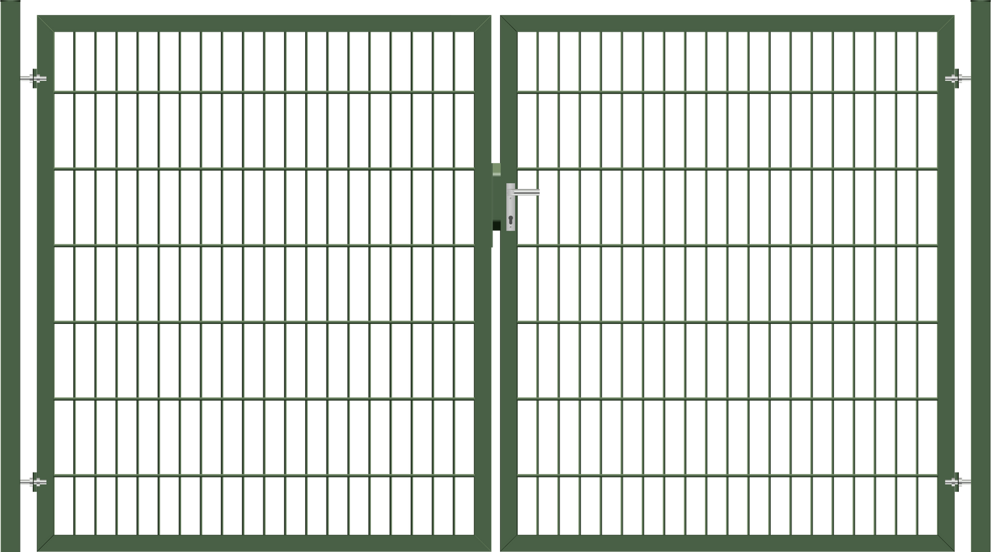 Gartentor Classic (leicht) zweiflügelig - Moosgrün