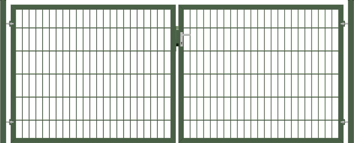 Gartentor Classic (leicht) zweiflügelig - Moosgrün