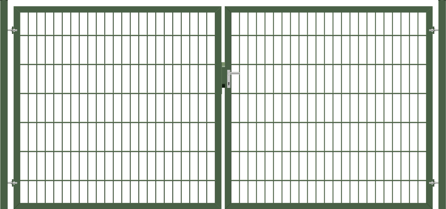 Gartentor Classic (leicht) zweiflügelig - Moosgrün