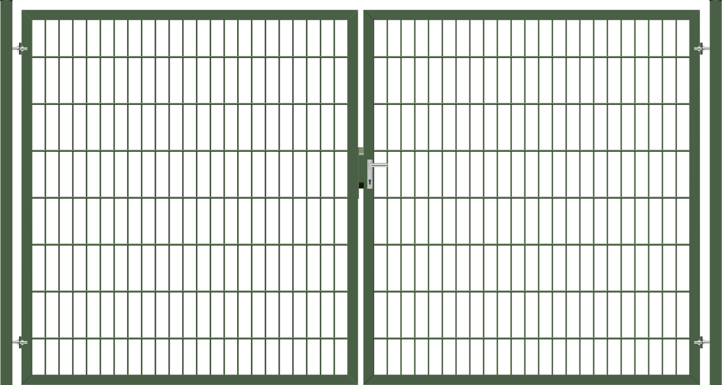 Gartentor Classic (leicht) zweiflügelig - Moosgrün