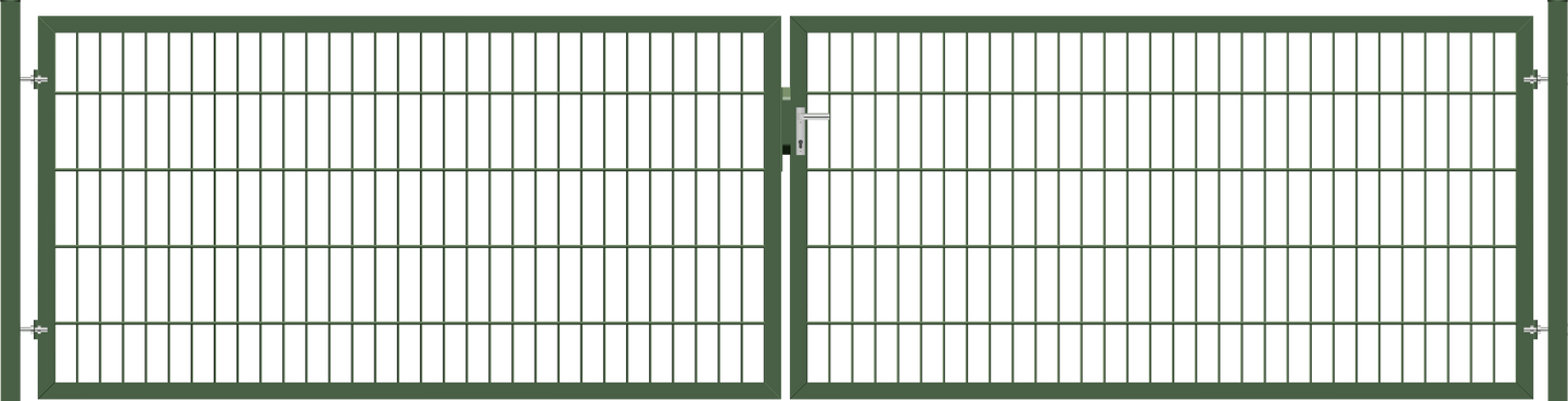 Gartentor Classic (leicht) zweiflügelig - Moosgrün